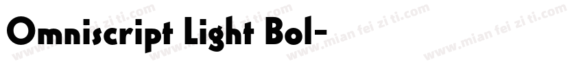 Omniscript Light Bol字体转换